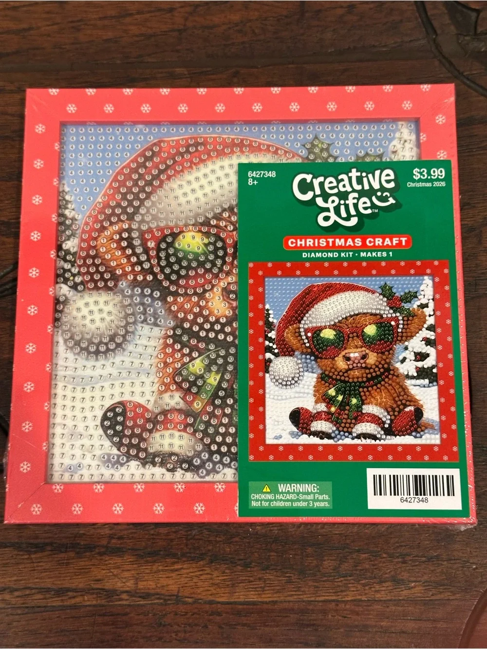 Creative Life Christmas Highland Cow Diamond Art Painting Craft Kit